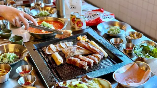 ▲韓國人想慶功或是重要慶典時，總會選擇要去韓式燒肉店，圖為「金豬食堂」台北店。（圖／記者蕭涵云攝）