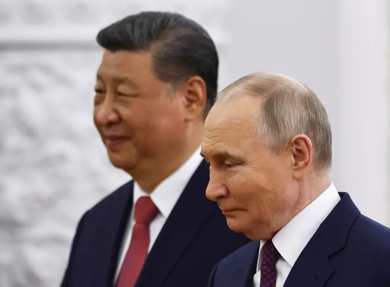 ▲中國國家主席習近平今（19）日下午同俄羅斯總統普亭通電話，兩人就中東局勢交換意見。圖為習近平5月訪問克里姆林宮時的資料照。（圖／達志影像／美聯社）
