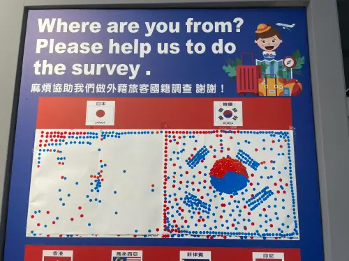 ▲根據網友貼出的外籍旅客的國籍調查榜單，可見韓國旅客人數壓倒性勝出。（圖／路上觀察學院）