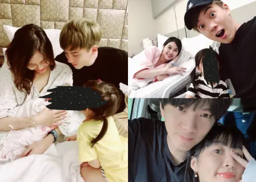 ▲當時陳佩佩還分享生產過程，老公全程陪產、幫忙剪臍帶，而大女兒一見到妹妹就愛不釋手，場面溫馨感人。（圖／陳佩佩IG）