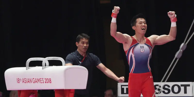 ▲台灣「鞍馬王子」李智凱歷經近一年療傷與復健，終於在體操世界盃保加利亞瓦那站正式復出。他在男子鞍馬資格賽以難度分5.400、執行分8.700，總分14.100排名第3，成功挺進決賽。（圖／中華奧林匹克委員會官網）