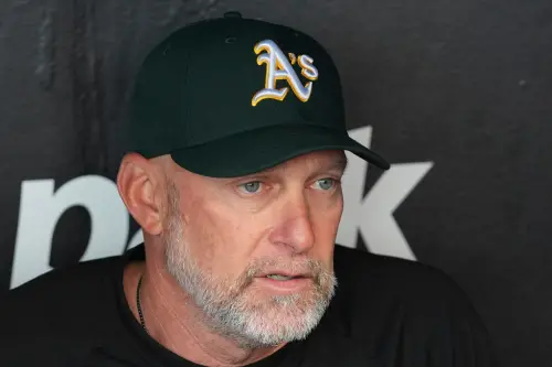 ▲運動家總教練Mark Kotsay一直以來操作著幾乎不在意戰績的養成模式，似乎已經開始收到效果。（圖／美聯社／達志影像）