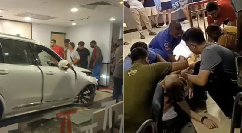 ▲一名休旅車司機開車時疑失控，撞入肯德基店內並造成1死7傷。（圖／翻攝自臉書）