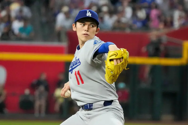 ▲效力MLB美國職棒大聯盟（Major League Baseball）洛杉磯道奇（Los Angeles Dodgers）、目前因右肩撞擊症候群（impingement syndrome）列入傷兵名單的「令和怪物」佐佐木朗希今（10）日代表道奇3A先發登板，對戰舊金山巨人3A。這是他傷後復出的第5場小聯盟復健賽，也是他首度飆出超過100英哩（約161公里）的火球。（圖／美聯社／達志影像）