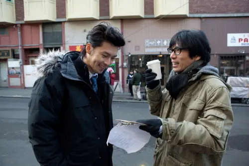 ▲▼金泰勇（上圖右、下圖左）拍攝《晚秋》結識湯唯。（圖／《晚秋》Naver劇照）