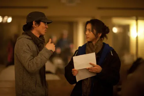 ▲▼金泰勇（上圖右、下圖左）拍攝《晚秋》結識湯唯。（圖／《晚秋》Naver劇照）