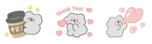 ▲LINE免費貼圖「LINE禮物 × 尾熊仔」。（圖／取自LINE）