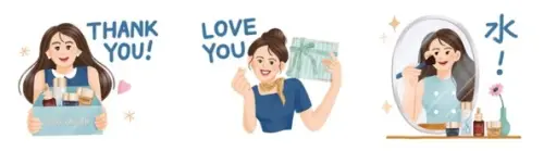 ▲LINE免費貼圖「雅詩蘭黛棕心好友限定貼圖」。（圖／取自LINE）