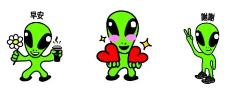 ▲LINE免費貼圖「巴黎世家外星人限定貼圖」。（圖／取自LINE）