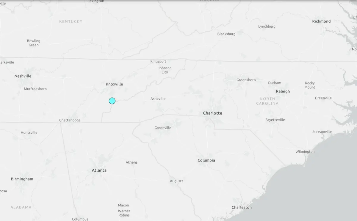 ▲美國田納西州在當地時間10日早上發生芮氏規模4.1地震。（圖／翻攝自美國地質調查局）