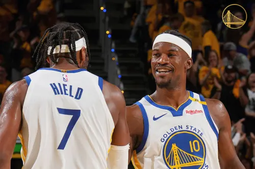 ▲勇士上季交易截止日前迎來Jimmy Butler，與Draymond Green、Stephen Curry組成「三老核心」，後段賽季打出23勝7敗佳績，展現爭冠潛力。（圖／取自金州勇士X）