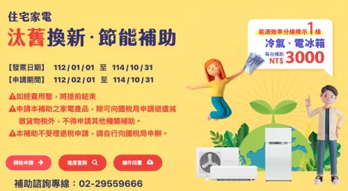 ▲2025「住宅家電汰舊換新節能補助」政策。（圖／取自經濟部能源署）
