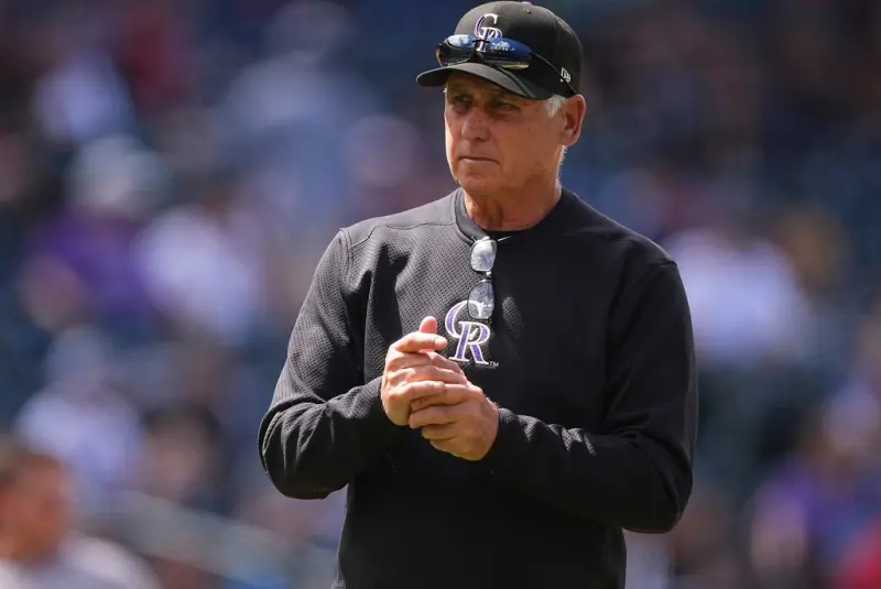 ▲落磯今日贏球終止8連敗，仍決定開除待了9年的「隊史最多勝」總教練Bud Black，將由三壘指導教練Warren Schaeffer暫代主帥一職。（圖／美聯社／達志影像）
