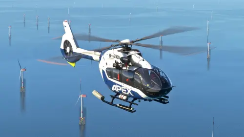 安捷航空今(2025)年7月將引進國內首架Airbus H145 D3直升機,投入離岸風電維運任務,現已完成塗裝設計。 ▲安捷航空今(2025)年7月將引進國內首架Airbus H145 D3直升機,投入離岸風電維運任務,現已完成塗裝設計。(圖/安捷航空提供)