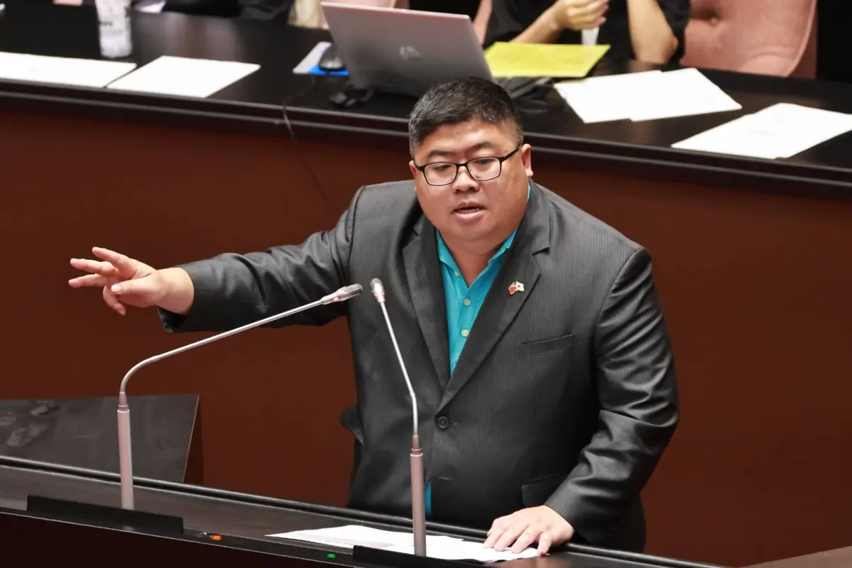 ▲蔡易餘說，他將正式行文、並親自向經濟部強力推薦：「嘉義，就是輝達的最佳選擇！」（圖／記者吳翊緁攝，2025.05.13）