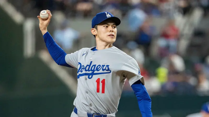 ▲MLB美國職業棒球大聯盟（Major League Baseball）洛杉磯道奇（Los Angeles Dodgers）日籍新星佐佐木朗希昨（15）日是傷後首次在復健賽登板，僅投2局，共用41球，被擊出6支安打失3分，最快球速僅達95.7英里（約154公里），速球大多落在150公里出頭的範圍。（圖／美聯社／達志影像）
