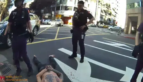 ▲台北市林森北路今日清晨發生砍人事件，黃姓男子持刀砍傷陳姓雙胞胎兄弟檔，連刀子都砍斷，警方到場制伏黃男。（圖／警方提供）