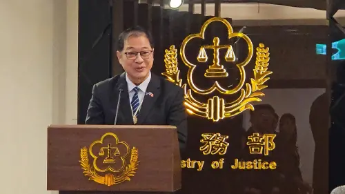 檢察官跨國合作辦案+1 法務部與馬紹爾簽司法互助條約 ▲法務部長鄭銘謙致詞。(圖/記者劉松霖攝)