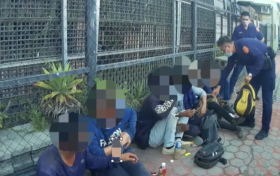 ▲台中市警方查獲9個印尼籍逃逸移工。（圖／台中市政府警察局提供）