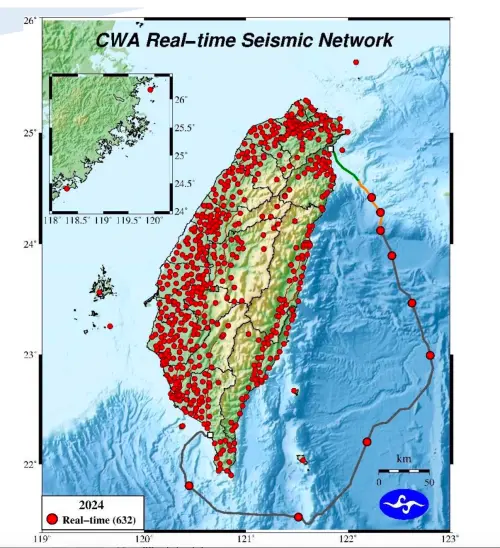 ▲目前全台灣共計有632個測站,不過由於東南部受限於地形以及人口密度低。(圖/翻攝自中央氣象署) ▲目前全台灣共計有632個測站,不過由於東南部受限於地形以及人口密度低。(圖/翻攝自中央氣象署)