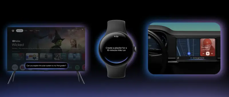 Google AI火力全開！Gemini 跨越手機　智慧延伸手錶、車載、電視