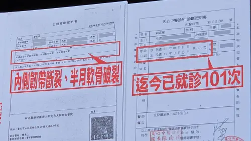 ▲診斷證明顯示翁素蕙2年就診101次。（圖／記者劉松霖攝）