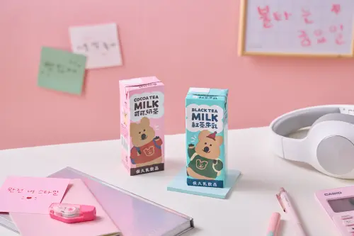 ▲DINOTAENG 牛乳系列可愛登場，推出「可可奶茶」和「紅茶牛乳」。（圖／官方提供）