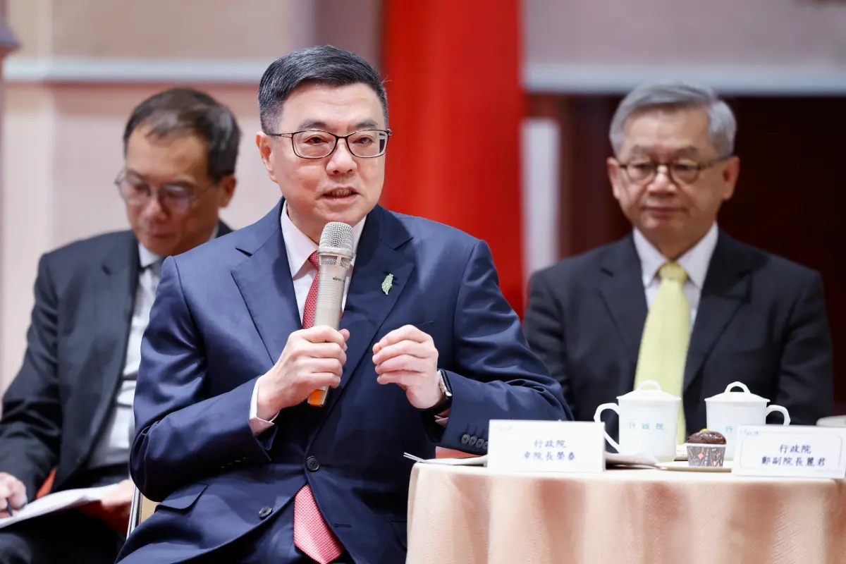 ▲卓榮泰今表示，分數不能由自己打，而是在國人心中。（圖／記者嚴俊強攝，2025.05.16）