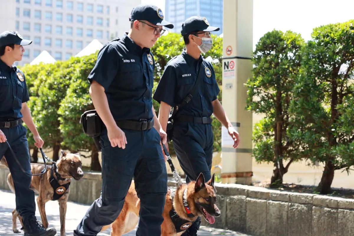 ▲2025雙北世壯運即將在17日晚間盛大開幕，台北市警局進行最後維安演練。（圖／警方提供）