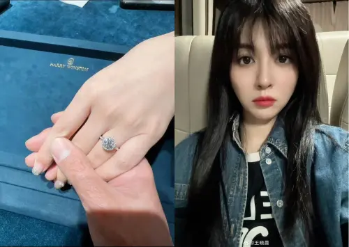 俞灝明曬牽手照與鑽戒。(圖/俞灝明及王曉晨微博) ▲俞灝明曬牽手照與鑽戒,深情告白王曉晨(右)「我只愛過一個人」,字字真摯感動粉絲。(圖/俞灝明及王曉晨微博)