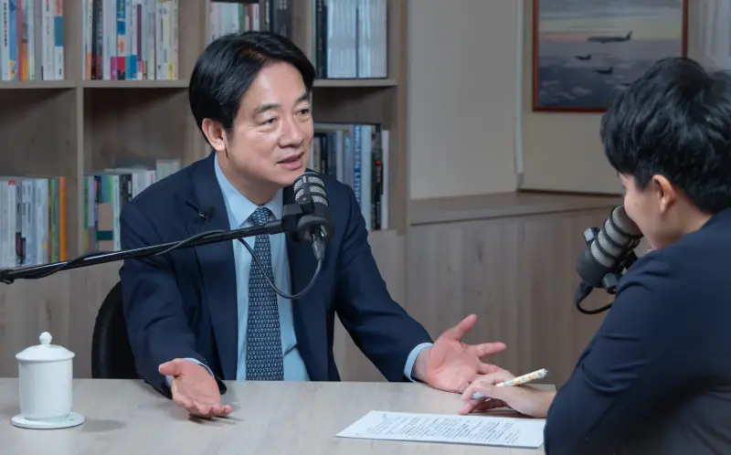 ▲賴清德日前接受自媒體《敏迪選讀》專訪，談及兩岸提及併購說。（圖／總統府提供）