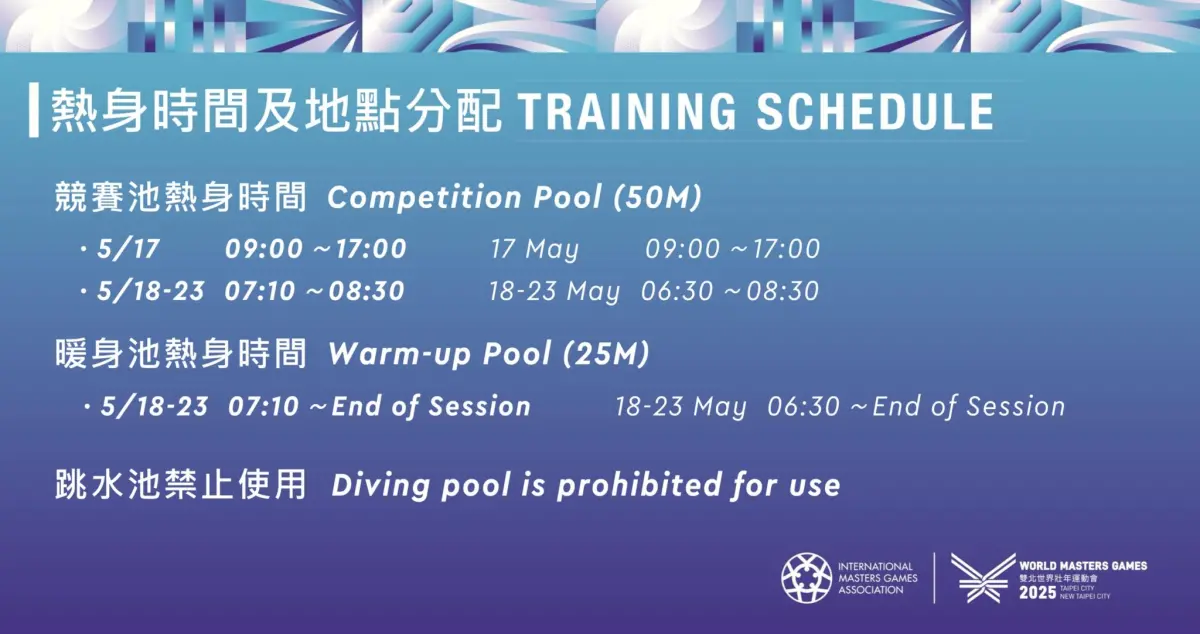 ▲粉絲專頁《靠北世壯運》今（17）日再爆世壯運游泳秩序手冊出包，中、英文版本的熱身時間不一致。（圖／取自《靠北世壯運》粉絲專頁）