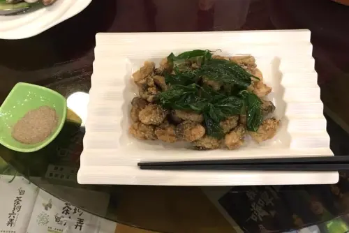 磚窯古早味懷舊餐廳的蚵仔酥,是「黃仁勳菜單」中的菜色之一。(圖/翻攝磚窯古早味懷舊餐廳臉書) ▲磚窯古早味懷舊餐廳的蚵仔酥,是「黃仁勳菜單」中的菜色之一。(圖/翻攝磚窯古早味懷舊餐廳臉書)