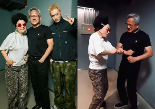 ▲黃仁勳太親切了！學比莉跳〈什麼都不必說〉，周湯豪。（圖／環球音樂提供）