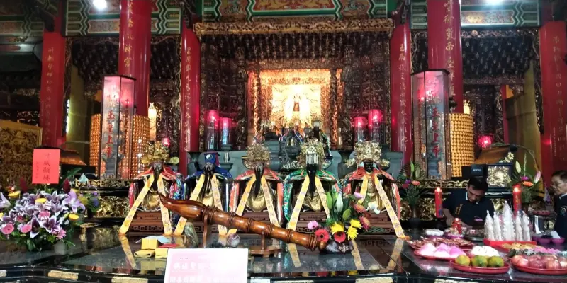 ▲正統鹿耳門聖母廟在2025年暫居最強宮廟的位置，近期還為國中會考考生祈福。（圖／正統鹿耳門聖母廟）