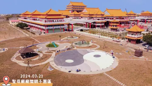 正統鹿耳門聖母廟占地40公頃,近年甚至還增建親子園區。(圖/正統鹿耳門聖母廟) ▲正統鹿耳門聖母廟占地40公頃,近年甚至還增建親子園區。(圖/正統鹿耳門聖母廟)