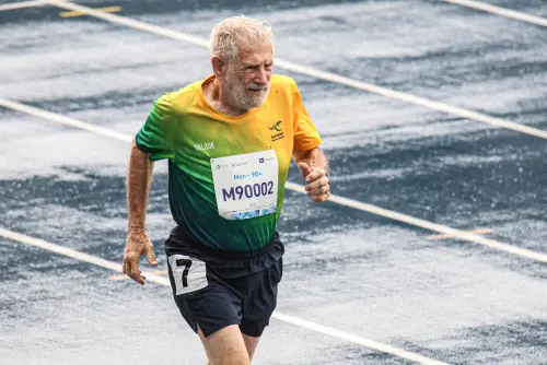 ▲Laurence Quinlivan在此屆世壯運將參賽100公尺、200公尺短跑、標槍、鐵餅與鉛球等5項賽事，今天已拿下兩面獎牌。（圖／記者朱永強攝）