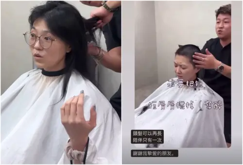 曹雅雯突剃成平頭!為陪爸治療超勇敢 ▲曹雅雯突剃成平頭!為陪爸治療超勇敢(圖/曹雅雯IG)