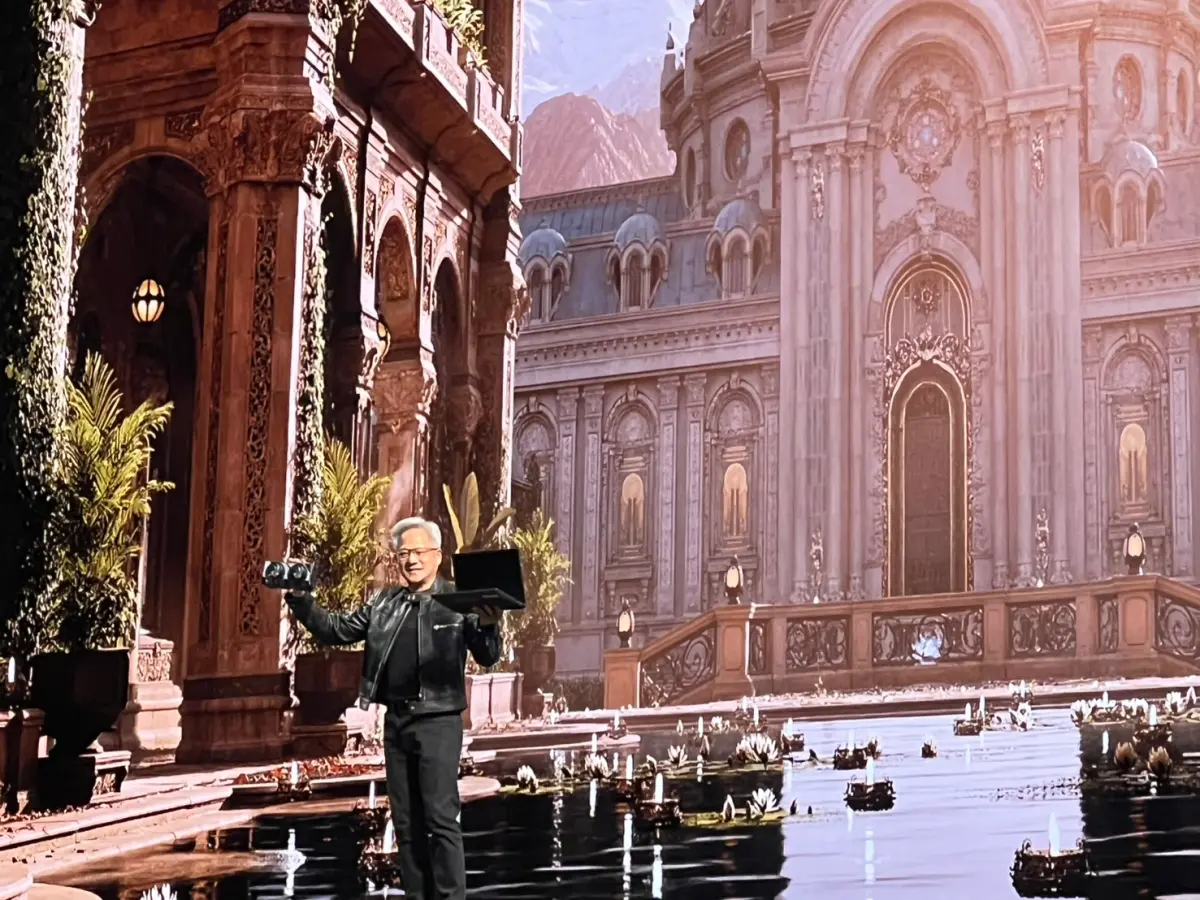 ▲輝達執行長黃仁勳今（19）日在台北流行音樂中心，替台北國際電腦展（COMPUTEX 2025）發表主題演講（keynote）。（圖／記者林汪靜攝影）