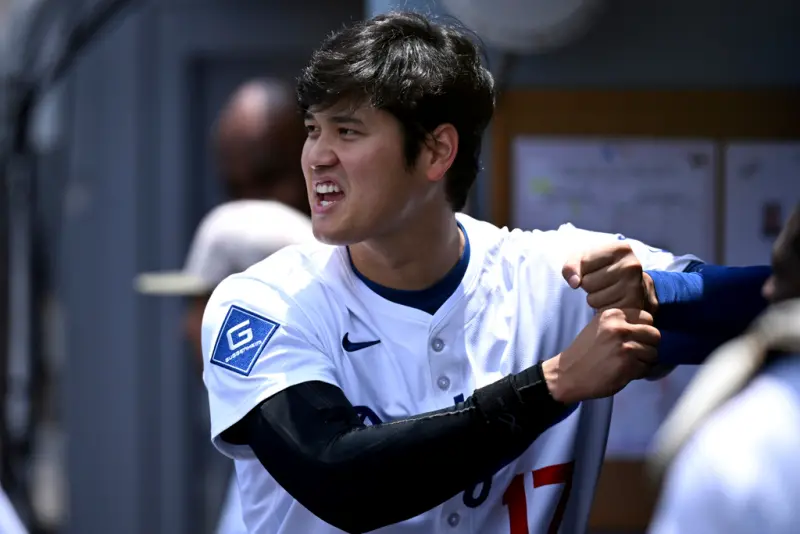 ▲MLB洛杉磯道奇日籍巨星大谷翔平，目前正在積極復健，爭取回歸投手丘，道奇棒球營運總裁Andrew Friedman透露，目前不著急讓大谷翔平復出，而是放眼10月的季後賽。（圖／美聯社／達志影像）