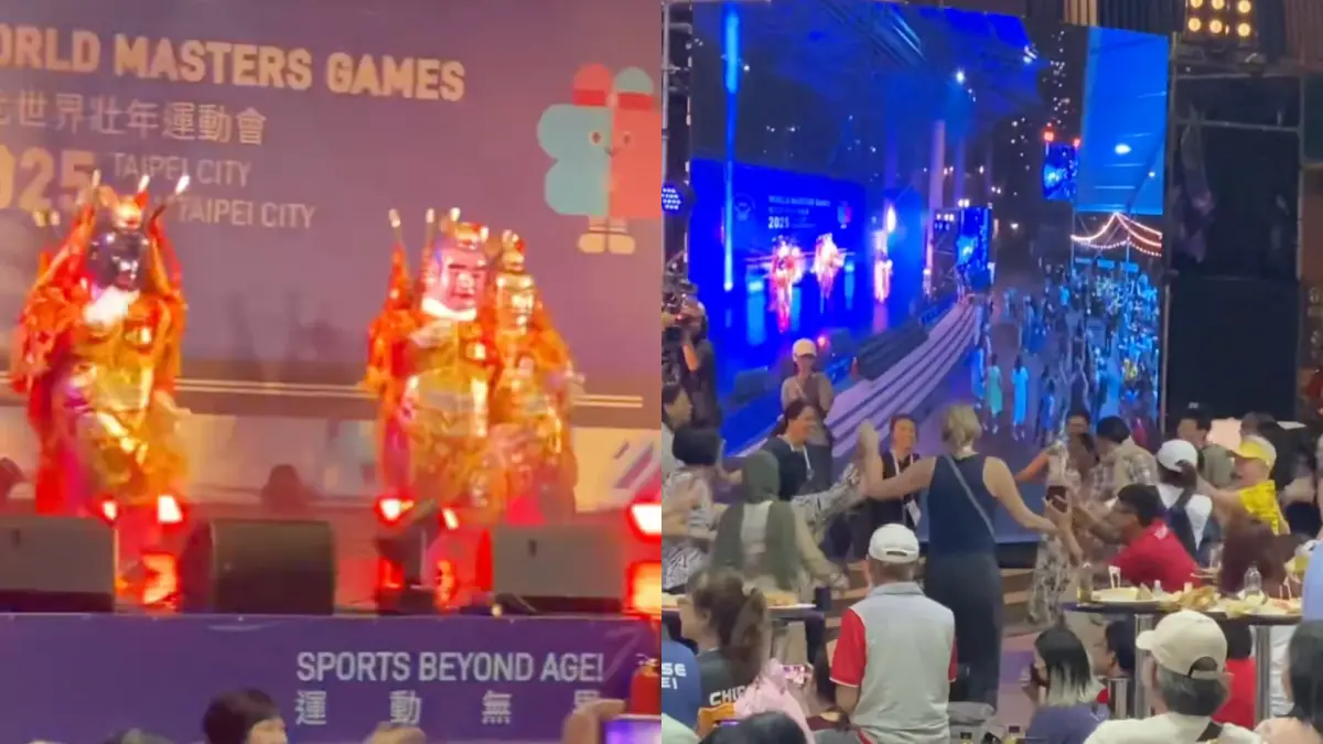 ▲新北選手之夜邀請朴子電音三太子團，台味十足讓現場氣氛嗨翻。（圖／翻攝自Threads）