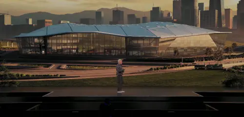 ▲輝達執行長黃仁勳在COMPUTEX主題演講中，宣布輝達總部將坐落在北投士林、北士科。（圖／翻攝自NVIDIA YouTube）