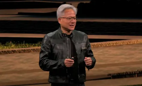 ▲輝達執行長黃仁勳宣布，輝達總部將坐落在北士科。（圖／翻攝自NVIDIA YouTube）