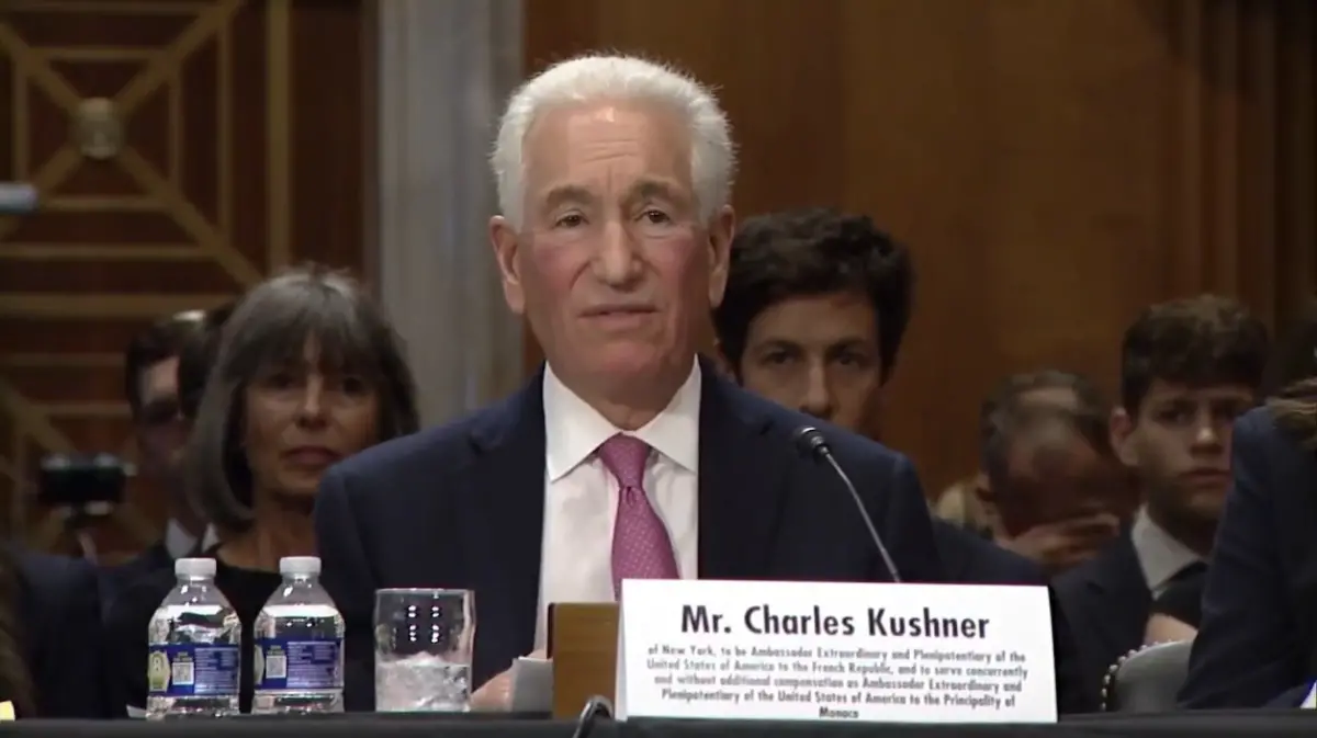 ▲美國參議院19日通過查爾斯．庫許納(Charles Kushner)出使法國的任命案。 (圖:翻拍美國國會YT)