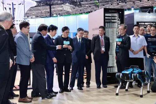 ▲賴清德表示，今年展覽的主題是「AI Next」，清楚推動AI Next關鍵核心力量就是運算。（圖／記者吳翊緁攝影）