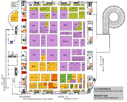 ▲COMPUTEX在南港展覽館1館、2館多個樓層皆有展區，以1館4樓最熱鬧。（圖／COMPUTEX）