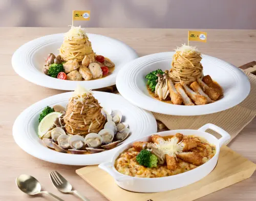 ▲「NU PASTA」將「林聰明沙鍋魚頭」特製的「聰明醬」入菜，做成義大利麵等菜色。（圖／林聰明提供）