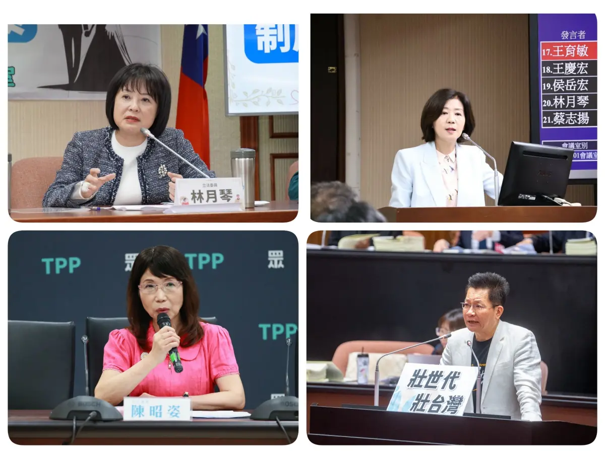 ▲林月琴（左上）、王育敏（右上）、陳昭姿（左下）、吳春城（右下）。（圖／合成照片，取自4人臉書）