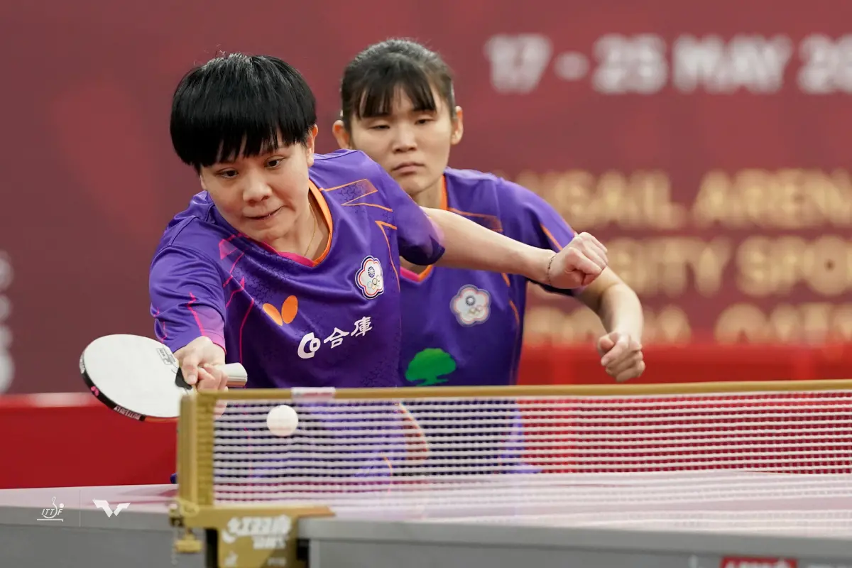 ▲鄭怡靜／李昱諄。（圖／取自ITTF World）