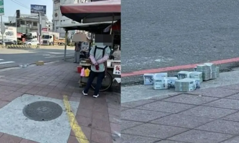 台南路邊丟600萬現金稱「錢放家裡太久發霉」　到超商怒撒6千挨罰